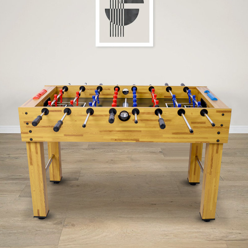 Table de jeu de 54 pouces, table de soccer, table de pointage analogique et accessoires gratuits, Naturel