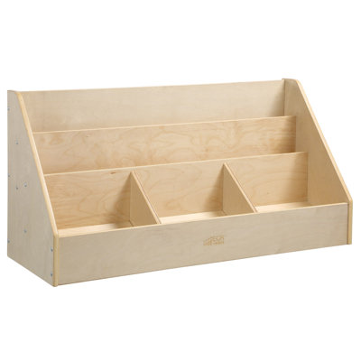 ECR4Kids 5-Compartment Easy-to-Reach Book Display with Storage, Childrens Furniture