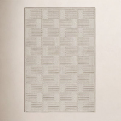 Trilby Beige Geometric Outdoor Rug