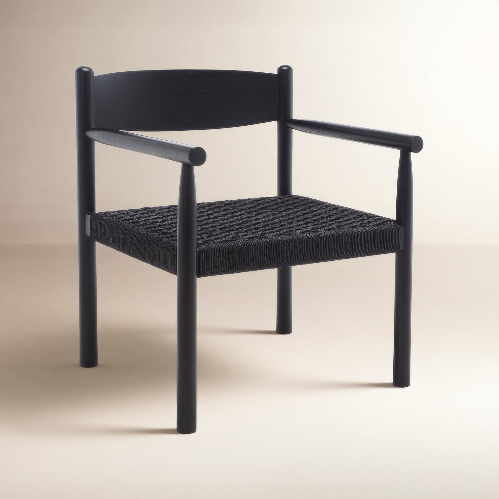 Lyydia Teak Armchair, Black