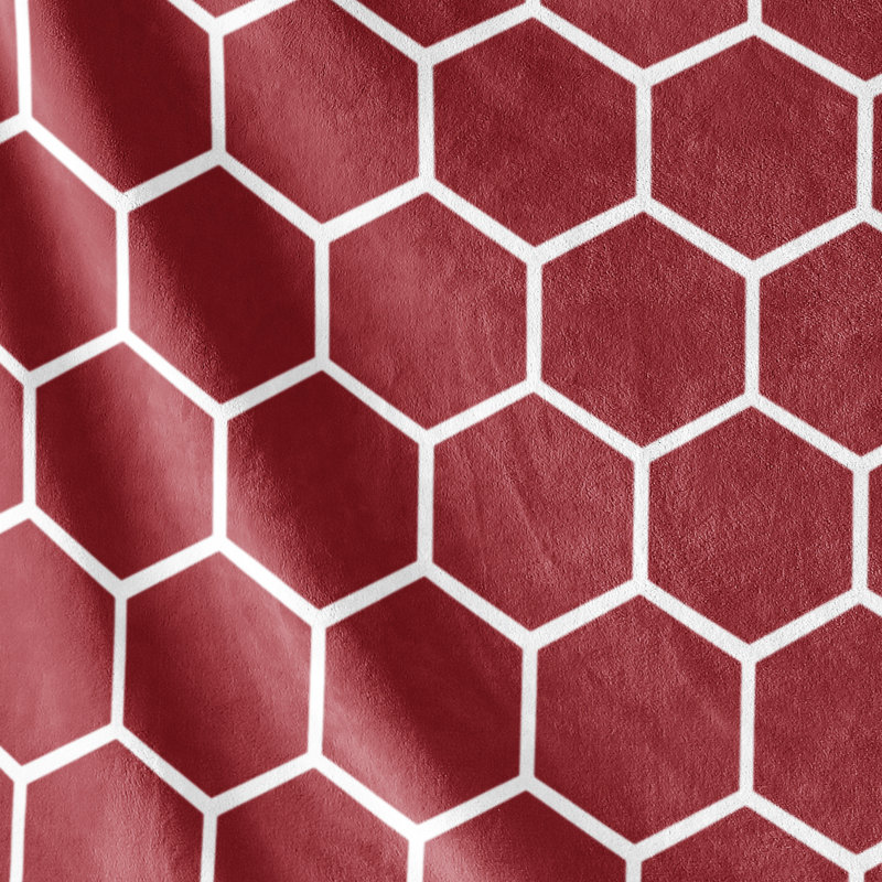 Jeté ultra moelleux ultra doux en nid d'abeille, Rouge