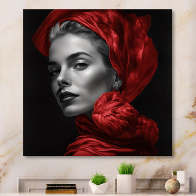 " Vintage Lady In Stylish Red I "