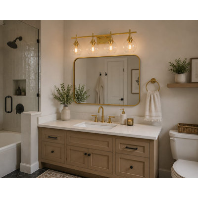 Éclairage pour salle de bain 4 lumières à intensité variable Leyburn
