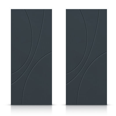 Hollow Paneled Painted without Installation Hardware Kit Sliding Closet Doors