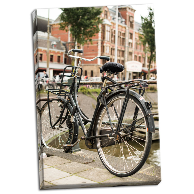 « néerlandais bike », reproduction de photo sur toile tendue