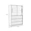 Vitrines en bois massif brun noisette