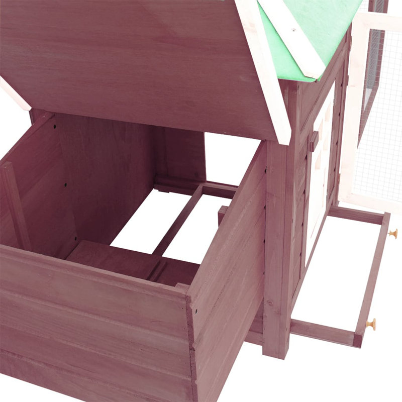 Francisca 13.09m² Chicken Coop with Chicken Run, Mocha