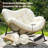 6 Person Outdoor Boho Patio Conversation Set with Rocking Papasan Chair and Ice Bucket Table-1449033743