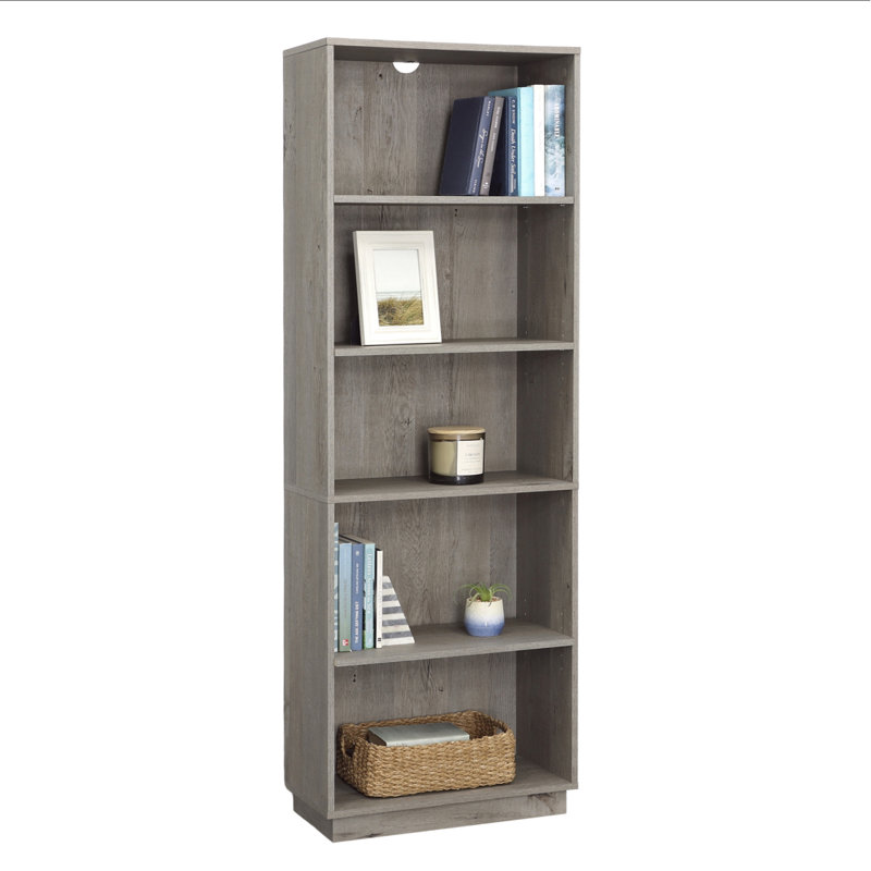 5-Shelf Bookcase, Gray Finish