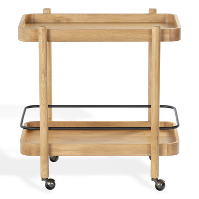 Krystof Wood 2 Shelf Barcart