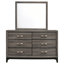 Cabrillo Grey Oak 6-drawer Dresser with Mirror