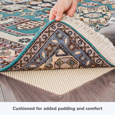 Dimson Super Grip Natural Indoor Cushioned Non Slip Rug Pad for Hardwood Floors