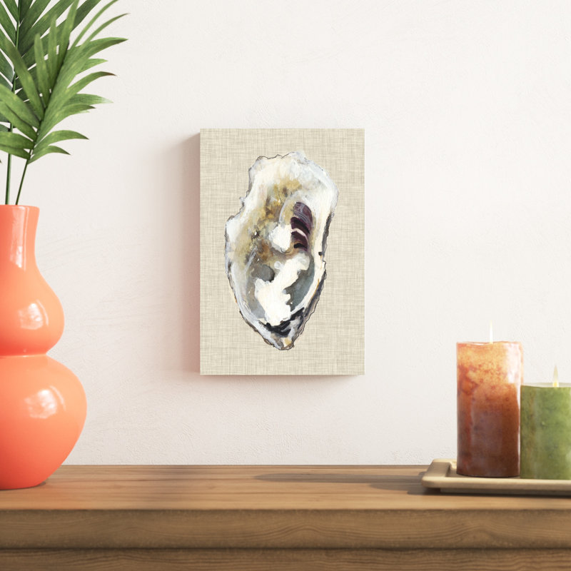 «Oyster Shell Study I» par Michael Willett, reproduction d'art sur toile, H 12 po x l 8 po, Toile tendue
