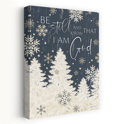 «Be Still And Know Trees», arbre de Noël contemporain abstrait, art hivernal