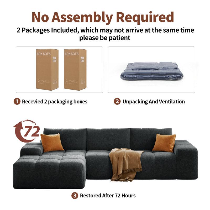 L-Shaped Modular Combination Sofa