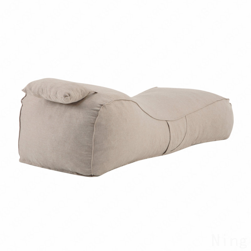 Fauteuil à billes d'extérieur, beige foncé, Tissu beige