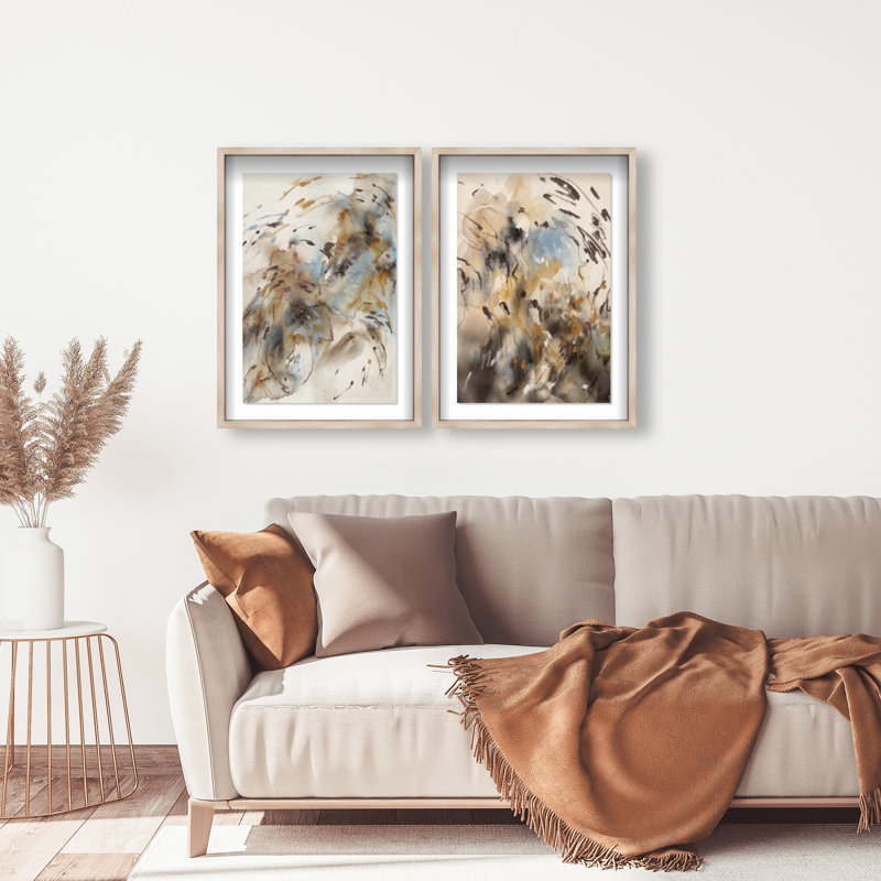 Mindfulness Set Set by Oliver Gal, 93"H x 63"W, Natural Oak Shadowbox