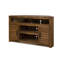 Meuble télé d'angle 52 po pour téléviseur de 55 po ou moins Cida, sans assemblage, finition whisky