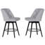 Tabourets de bar pivotants avec dossier, ensemble de 2 tabourets de bar à hauteur de comptoir, chaises de cuisine modernes pour îlot de cuisine-460528922