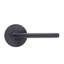 Bravura 839-6 Delray Passage Lever on Round Contemporary Rose in Matte Black