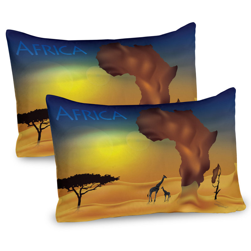 Ensemble de 2 taies décoratives Ambesonne Savannah, L 36 po x H 20 po