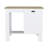 Kitchen Island, Single Door Cabinet, Shelf White / Macadamia
