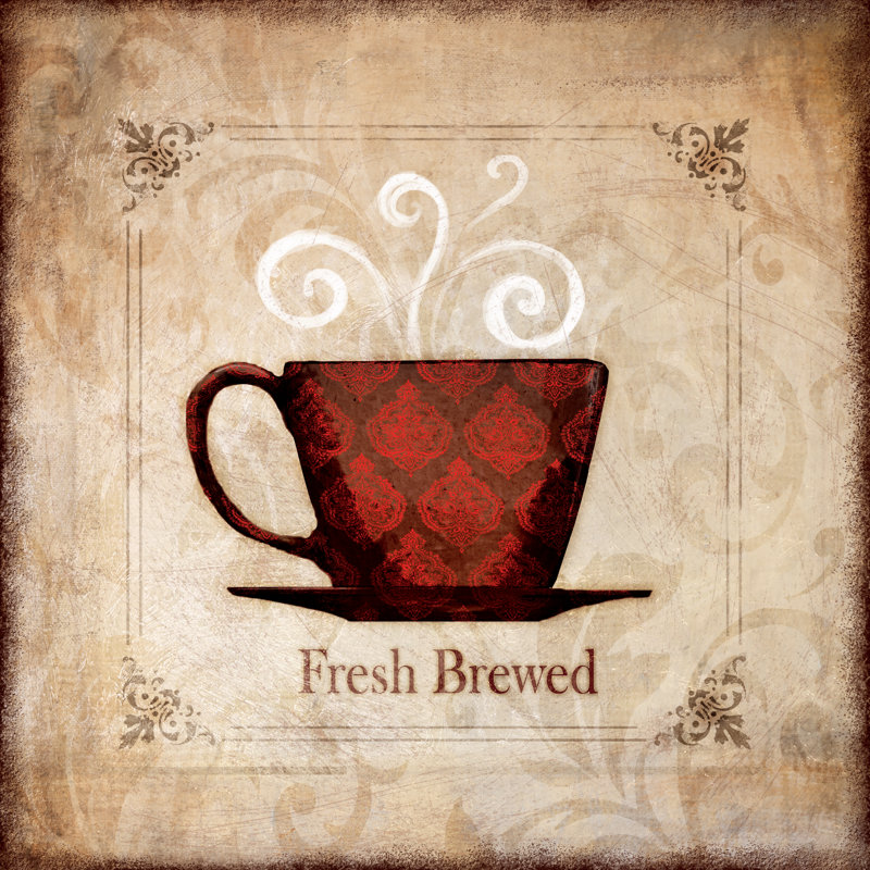 Fresh Coffee - Wrapped Canvas Print, 30cm H x 30cm W x 3.8cm D