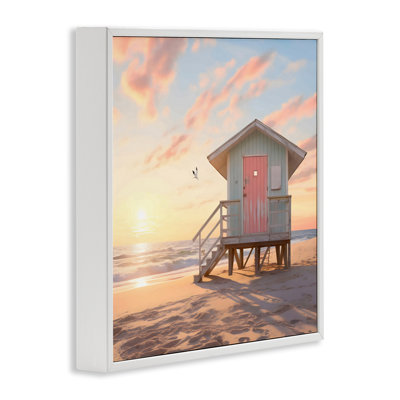 Giclée rose encadrée, signée LSR Design Studio