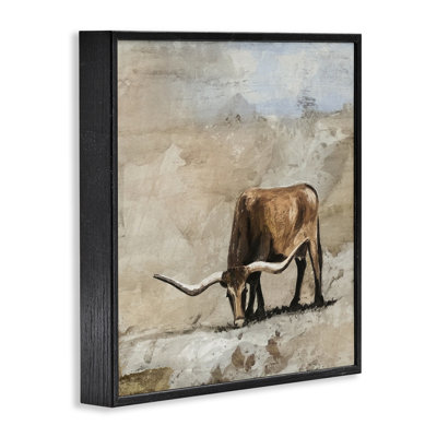 Logan Longhorn Cattle Framed Giclee, design by Errico & Slyp