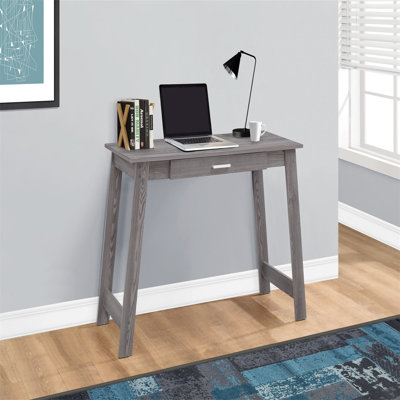 Bureau d'ordinateur, bureau personnel, ordinateur portable, tiroirs de rangement, bureau, stratifié brun, contemporain, moderne