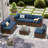 6 person Rattan Sectional Seating Group with Cushions-269923508-320306575-293730647