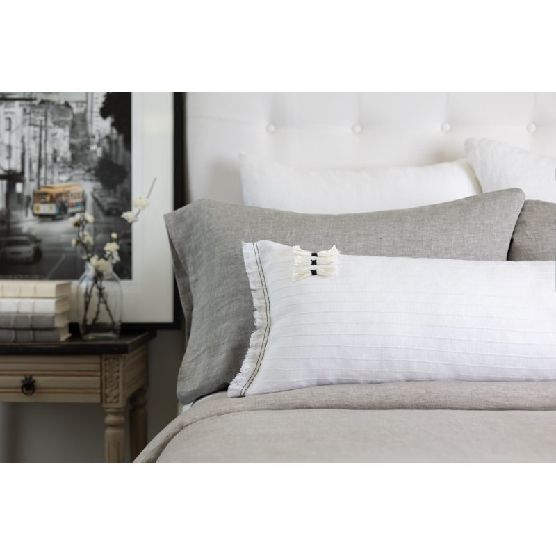 Bertin Tassels Linen Throw Pillow