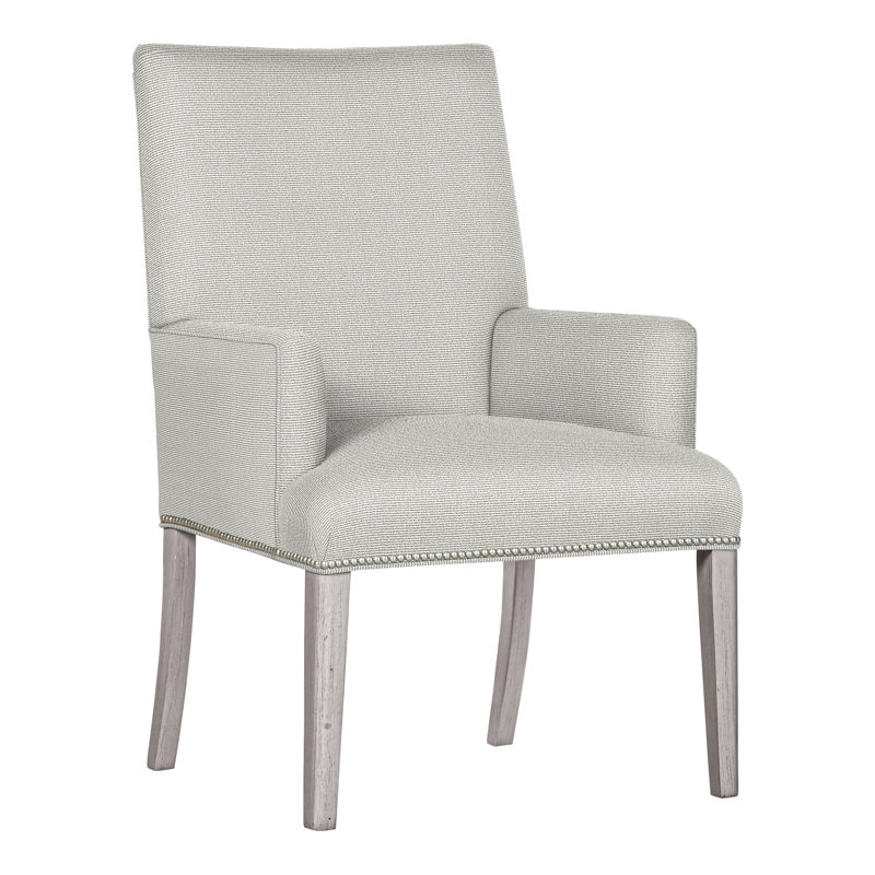 Bailey By Michael Weiss Upholstered Arm Chair, Dove Gray, Callaloo Cotton, Yes