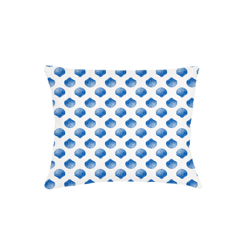 Printed Pillows Linen Euro Pillow Cover, Blue, Square 20"