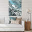 Marbre noir et bleu abstrait I - peinture sur toile-67406481-67406495