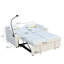 Causeuse moderne en velours beige, canapé-lit convertible 3 en 1, inclinable réglable, coussins décoratifs, poches, facile à nettoyer et à entretenir, comprend 2 supports de téléphone à chargement doux, lit double pour bureau