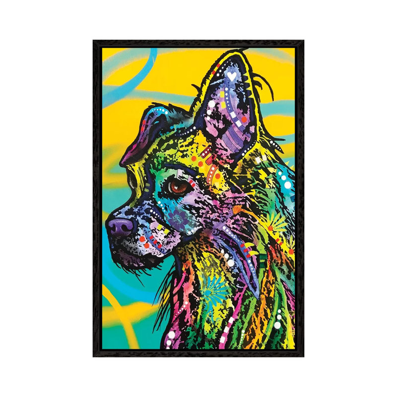 Love Is by Dean Russo - Print on Canvas, 66.04cm H x 45.72cm W x 3.81cm D, Black Framed