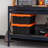 12 Gallon Lockable Storage Bins With Lids, 2 Pack - , Heavy Duty, Stackable Containers, Garage Organizing Bins Moving Tubs, Rugged Sturdy Equipment Utility Box - Black/Orange