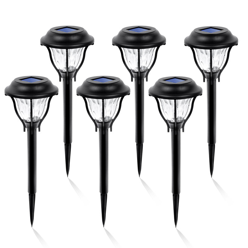 Black Low Voltage Solar Powered Integrated LED Pathway Light Pack