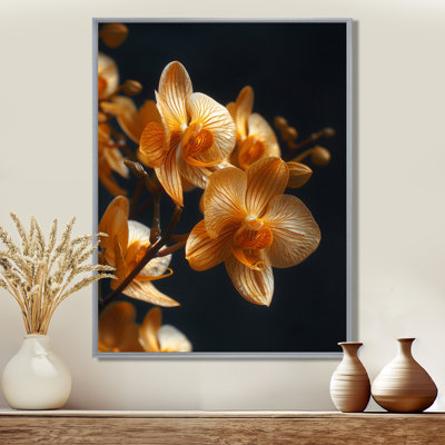 Orchidées noires parfumées Fusion III - art mural Orchidées
