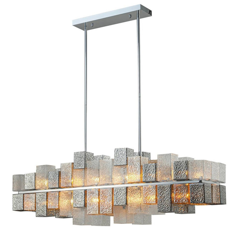 Lustre linéaire en verre 48 pouces Geisler