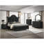 Commode à 5 tiroirs en velours capitonné 1 pièce Traditional Glam