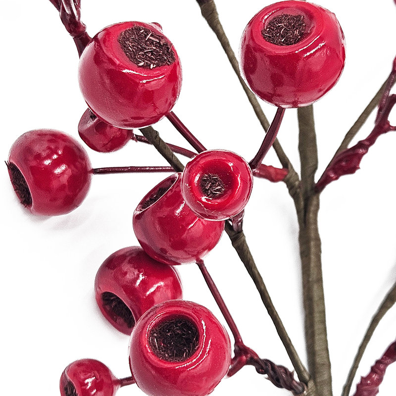 Faux Pod Spray   Set of 6   26"H   Red