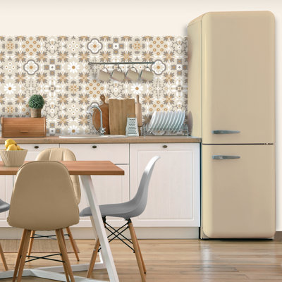 Ceramic Tiles Beige Wallpaper