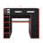 Full Size Wood Loft Bed With Desk,Wardrobe And RGB LED Light-577693480