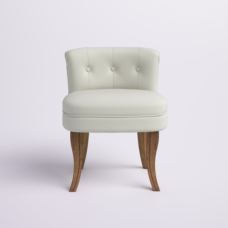 Jonna Tufted Vanity Chair with Solid Wood Legs