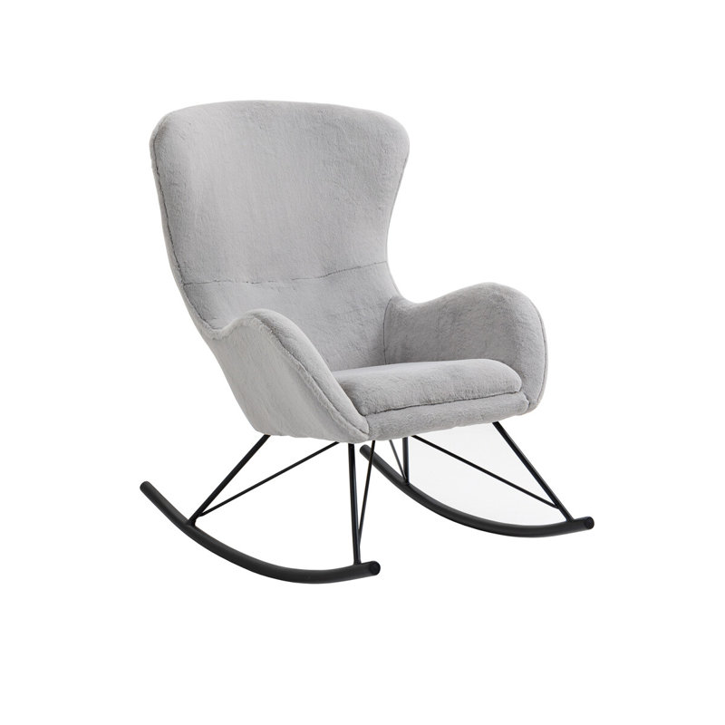 Drusilla Kunstfell Rocking Chair, Light Grey