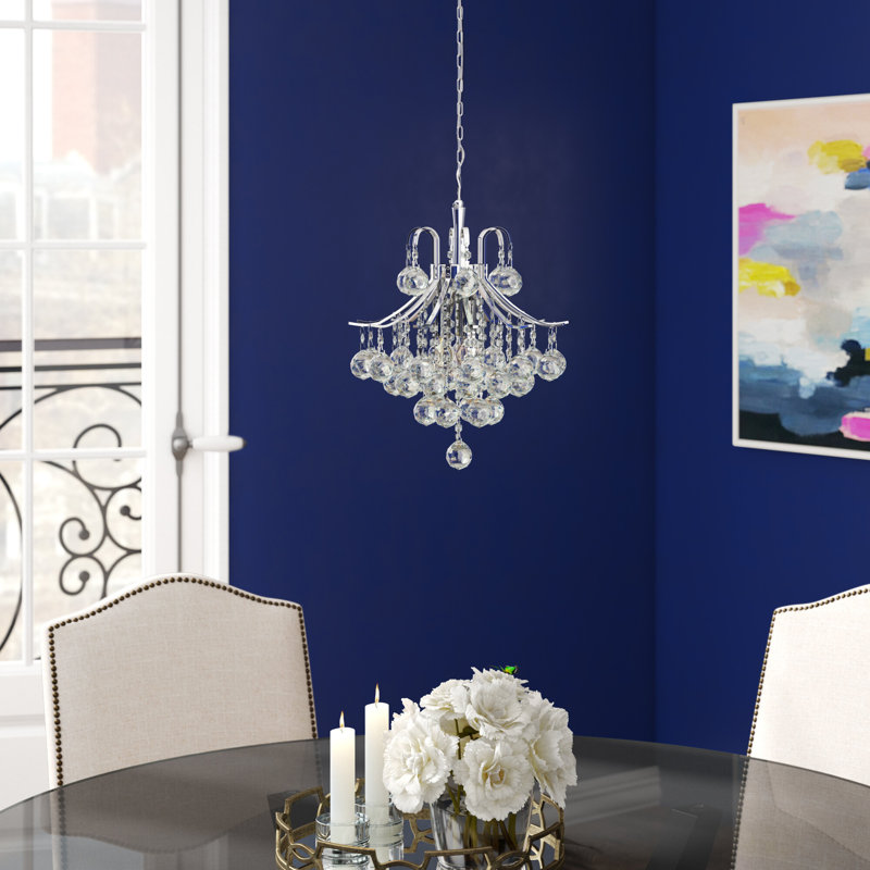 Stoller 3-Light Glam Single Pendant, Chrome, Royal Cut