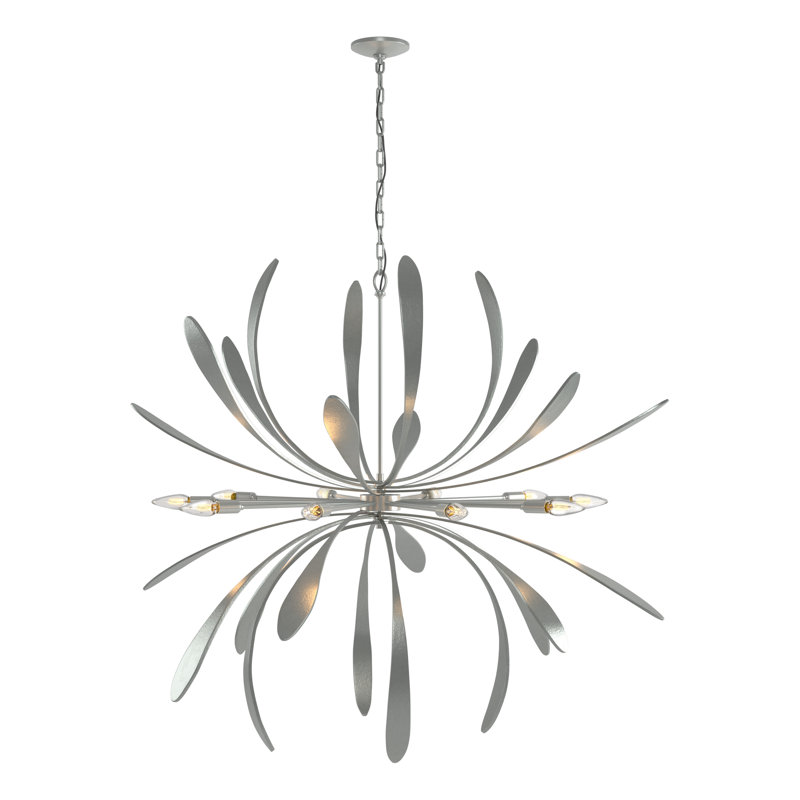 Dahlia Sputnik Sphere Chandelier, Vintage Platinum, 40.8" H x 48.9" W x 48.9" D