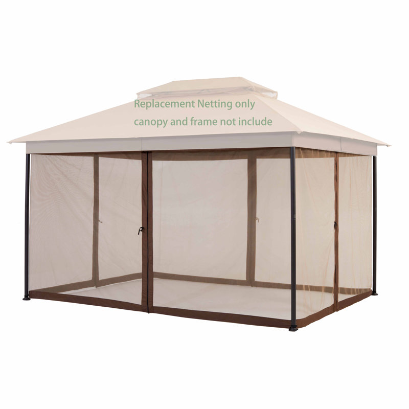 13 ft x 10 ft Patio Gazebo Screen only for for Starecho Model: PT0148C2S, Brown